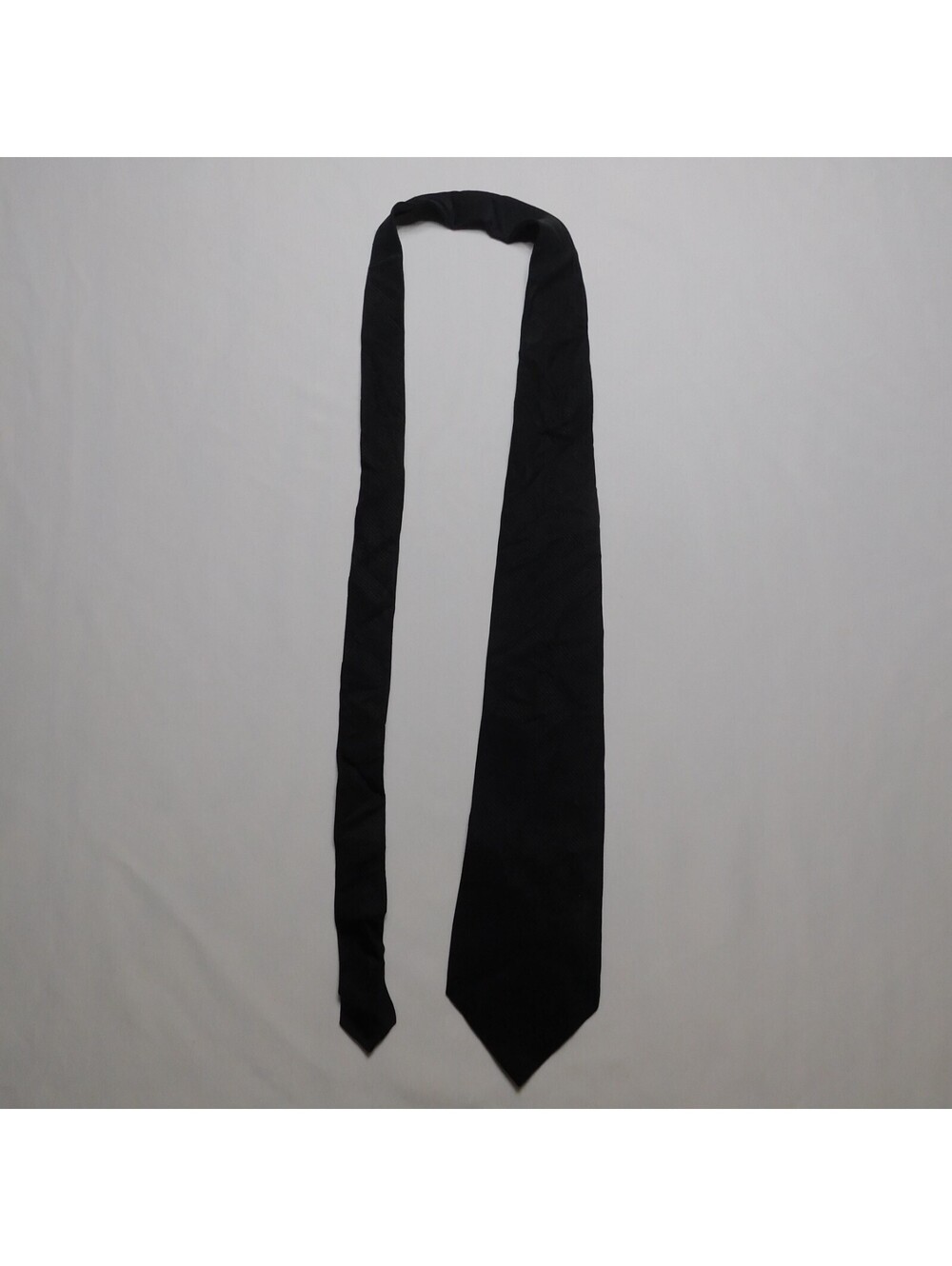 Zylos George Machado Men Black Silk Tie Textured Geometric Jacquard Necktie